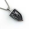 Necklace Fashion Retro Angel Cross Shield Double Sided Letter Tag Pendant