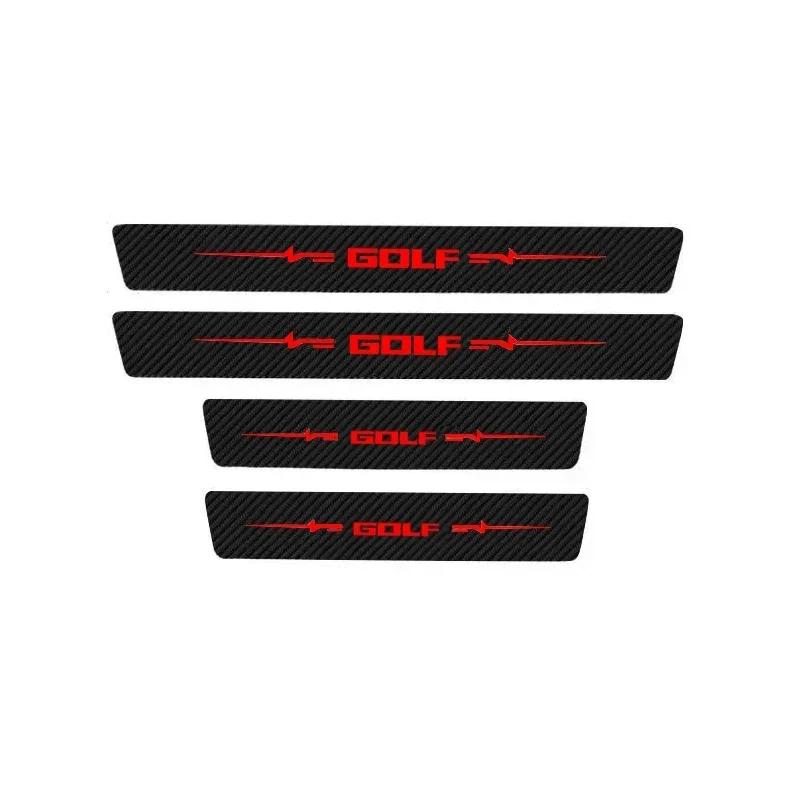 2026 Hot Sticker Car Threshold Stickers for Volkswagen VW Golf 4 6 MK4 Passat Polo B6 B7 R Line Jetta GTI GTD Rear Door Sill An