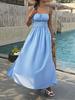 KaiKuo 2026 Spring/Summer Women's Solid Color Spaghetti Strap Long Slimming Waist Dress