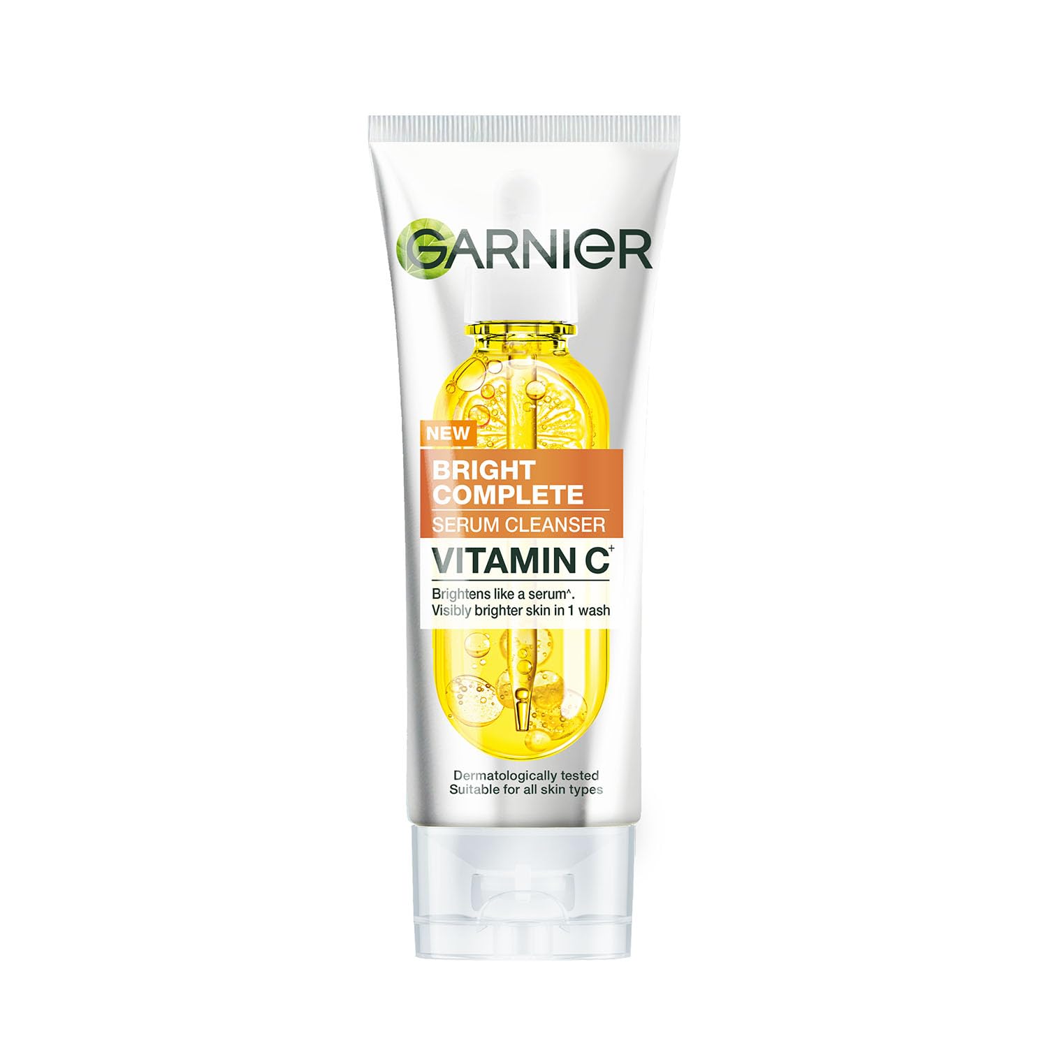 Garnier Vitamin C + Serum Face Wash Gentle cleanser for Skin Brightening & Tan Removal | For dry, oily, sensitive skin | 100gm