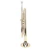 Bb Brass Cornet Kit Golden Key Cornet Musical Instrument with Carrying Case for Beginners Students