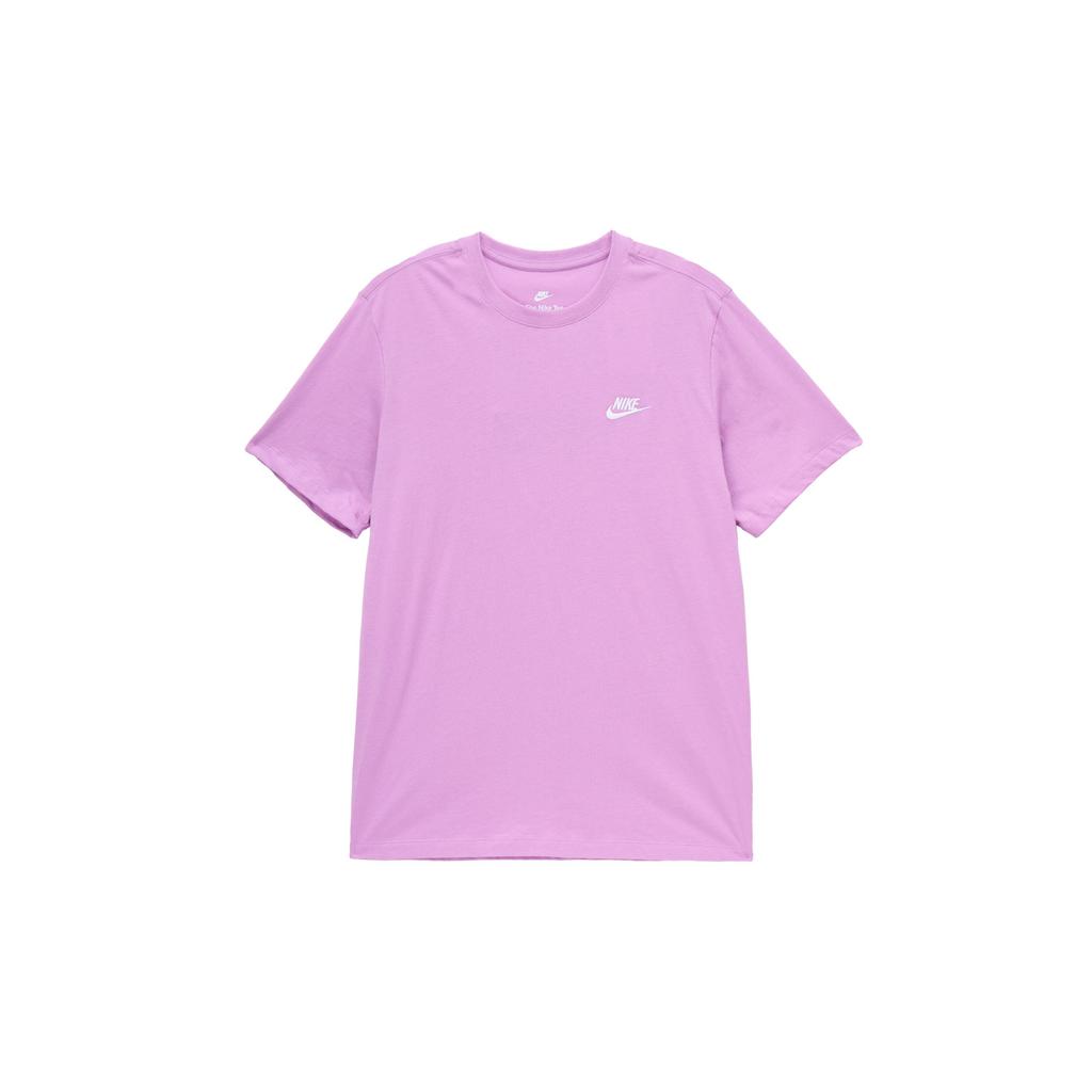 Nike Sportswear Club Embroidered Logo Crew Neck T-Shirt Men Tops Purple AR4999-591
