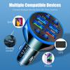 8 in 1 Digital Display Car Charger 4USB+4PD Support Super Fast Charging DC12-24V Multi Port Digital Display Mobile Phone Charger