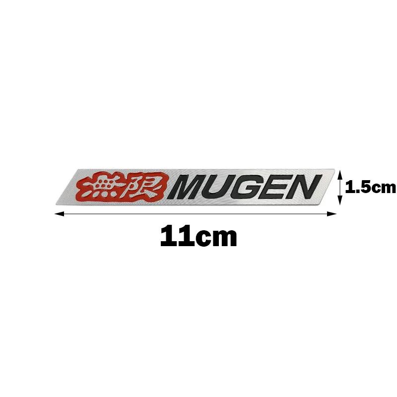 1 Pair Two Side New 3D Aluminum Mugen Emblem Chrome Logo Rear Badge Car Trunk Sticker Car Styling For Civic Accord CRV Fit