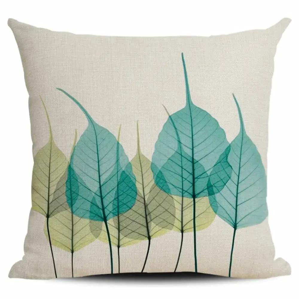 

Watercolor translucent floral linen pillowcase 40*40 living room sofa cushion cover 60*60 home decoration can be customized 12x12Inch