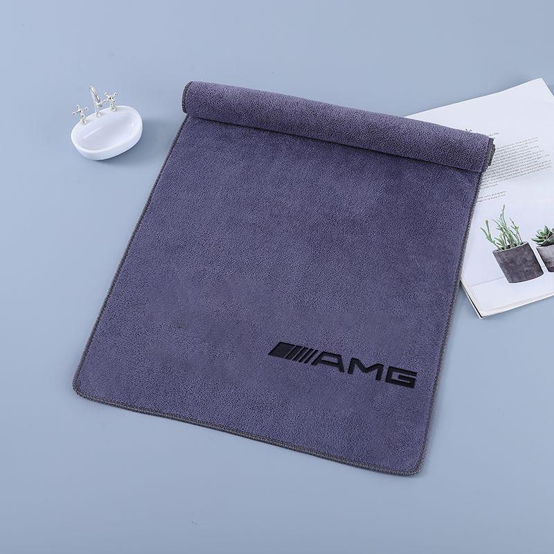 VFO1 For Mercedes Benz AMG A C GLC GLE CLA Class W205 W176 W117 Suede Microfiber Car Wash Towel Drying Cloth Cleaning Towels Interior