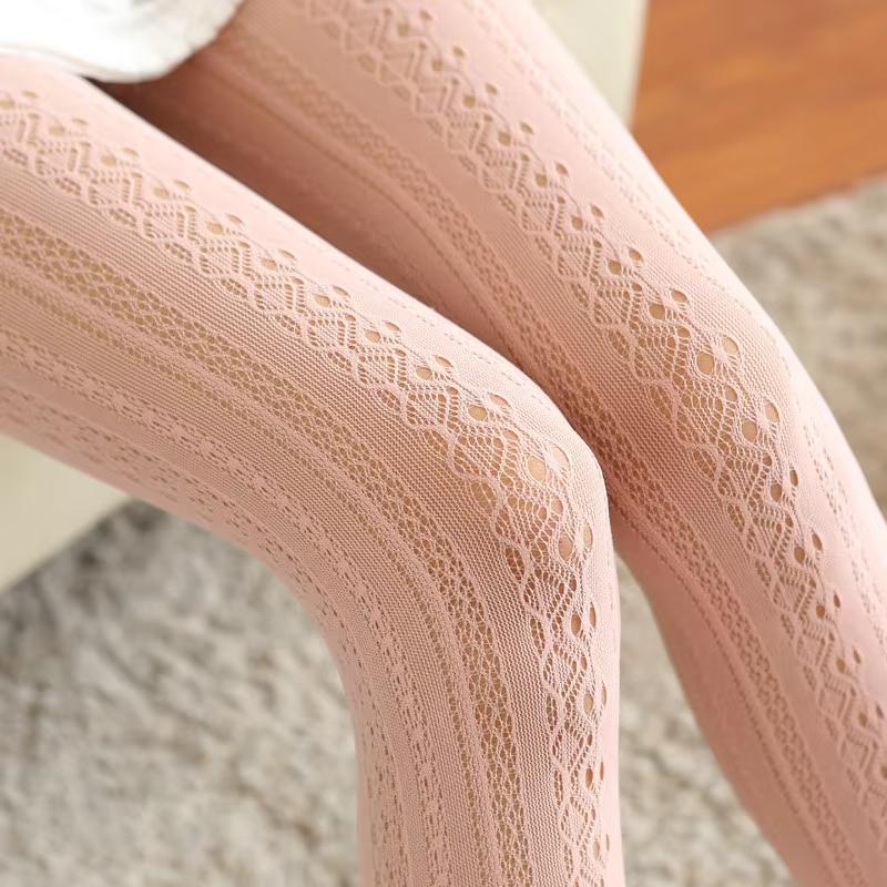 Women Lolita Tights Lace Stockings With Pattern Woman Hollow Out White Pantyhose Female Fishnet Stockings Tattoo Tights Autumn