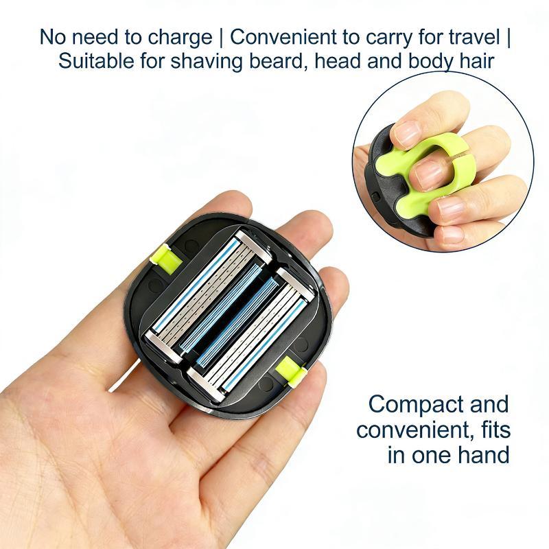 Men'S Convenient Multi-Blade Shaver Effortless Bald Head & Body Hair Grooming For Unisex Washable Shave Clean In One Strok
