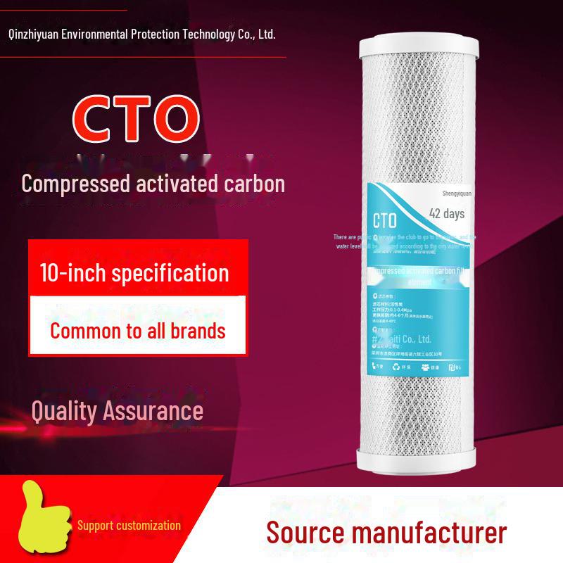 "Universal 10-Inch Water Purifier Filter: 3-Stage PP Cotton, UDF Granular Carbon, CTO Compressed Activated Carbon for Home"