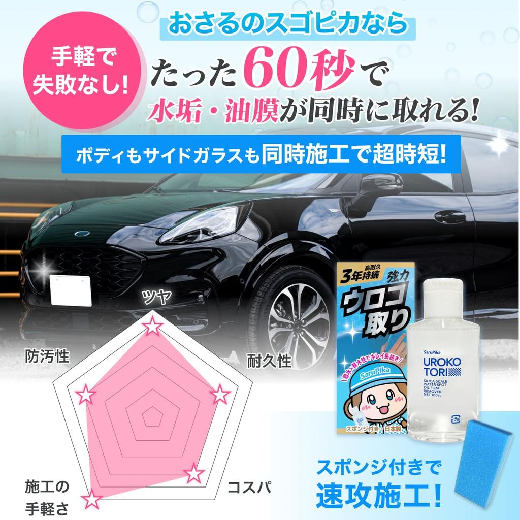StayGold Japan Sponge, Curious Sugopika, Car Wash, Scale Removal, Scaler, , Car, Glass, Scale, , Mirror, Sink, Film