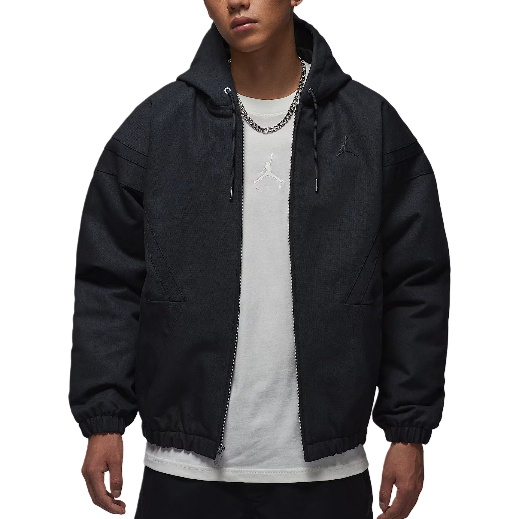 

Jordan Мужская повседневная хлопковая куртка с капюшоном на молнии из легкой ткани M