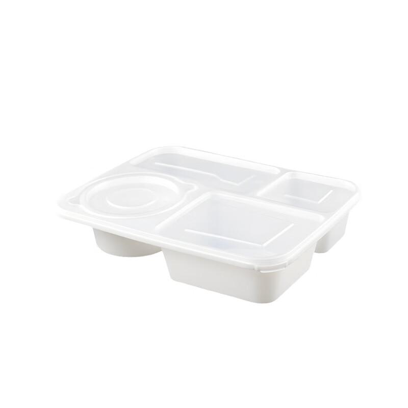 1250ml Rectangular Four-Compartment Disposable Meal Containers