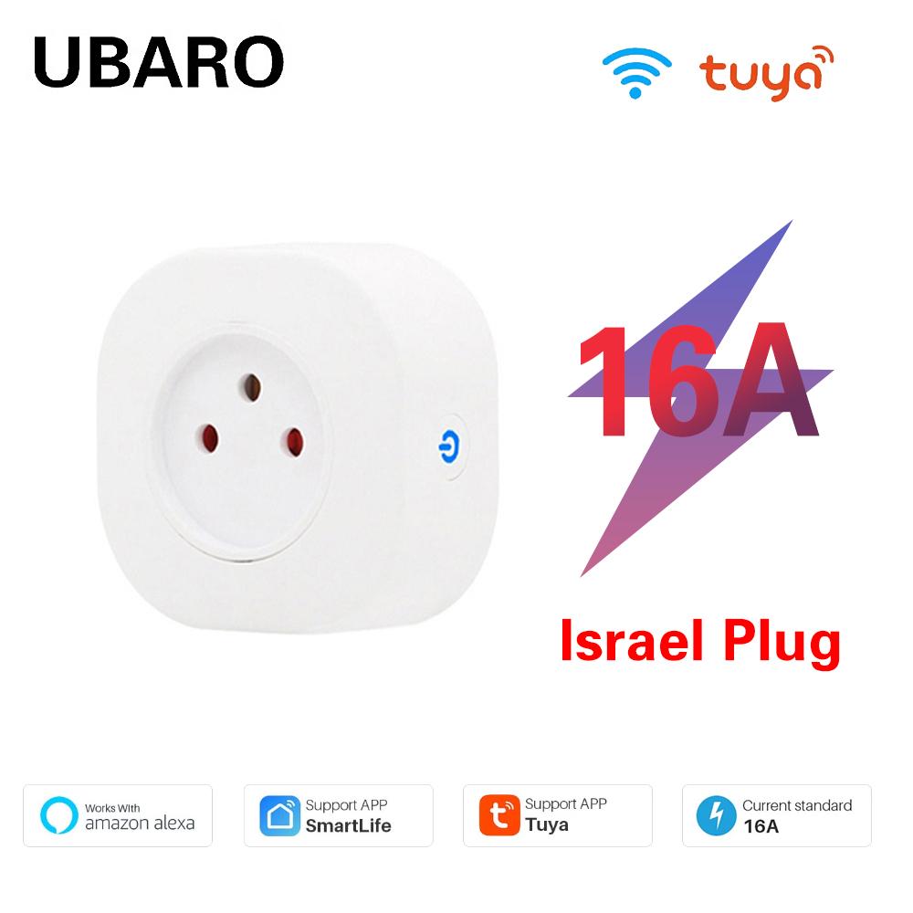 Israel Tuya Wifi Smart Socket App Controle Suporte Google Home Alexa Voice Plug Temporização Tomada Elétrica 100-240v Eletrodoméstico