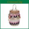 Ethnic Tassels Style Chain Strap Tote Cylinder Crossbody Bag For Women Use Daily