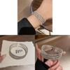 Geometric Cross Open Bracelet Silver Copper Fashion Jewelry For Stylish Office Wear