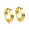 Plain Ring Ear Buckle, Niche Design, Simple Temperament, High-end Earrings, Stainless Steel Earrings.