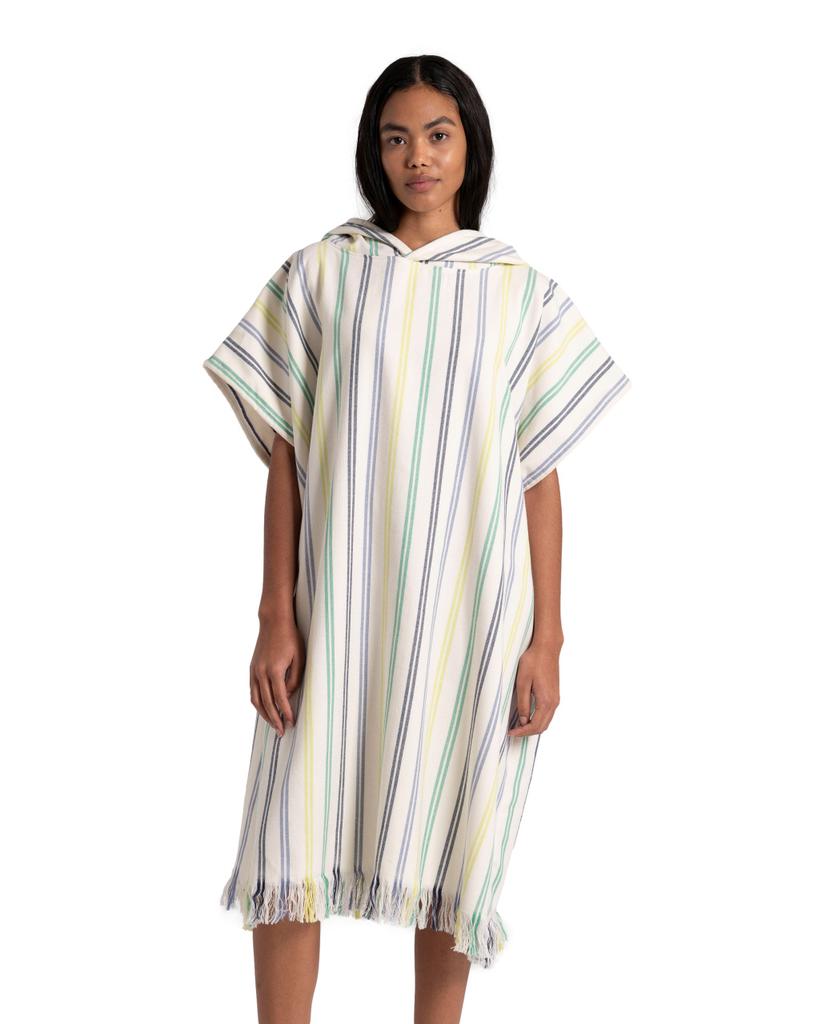 Poncho Cambio con Cappuccio Arena Burro - Verde Morbido 007461/100 Taglia Unica