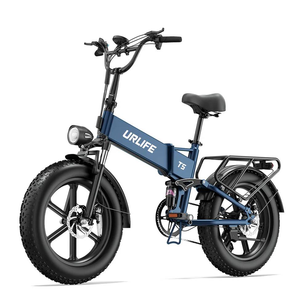 URLIFE T5 E-BIKE Adults 1500W Peak Motor 48V13AhBattery 20"x4.0" Fat Tire All Terrain Folding E-Bike Off Road Commuter Electric Bicycle
