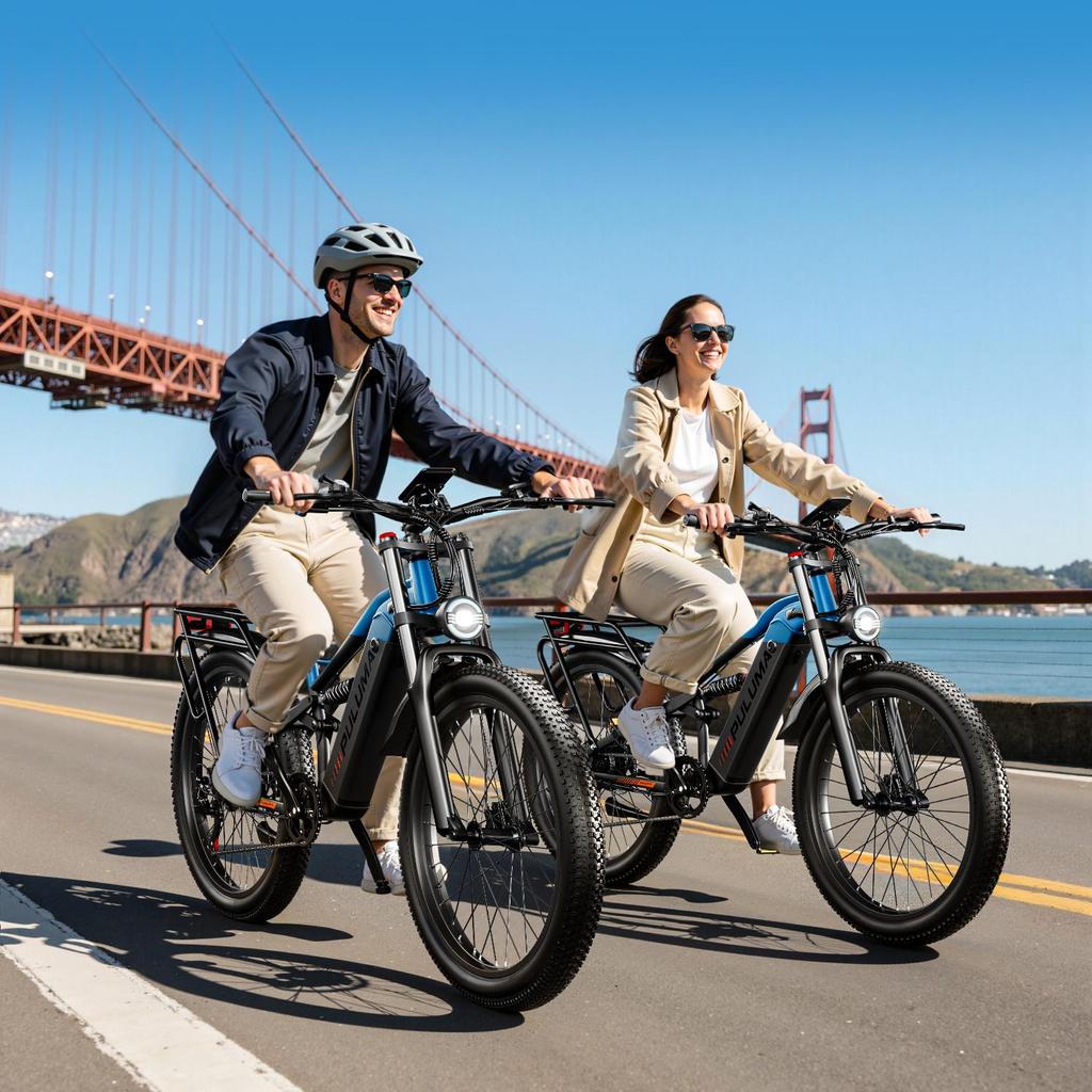 PULUMA PE86 Electric Bike, 500W Motor, 48V 20Ah Battery, 26 X 3.0 Inch Tires, 150 Km Range