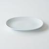 Saikai Pottery Hasami Ware Common Common Plate Dish Oval White Diameter Approximately 19cm Microwave Dishwasher Safe 17040 (Saikaitoki)