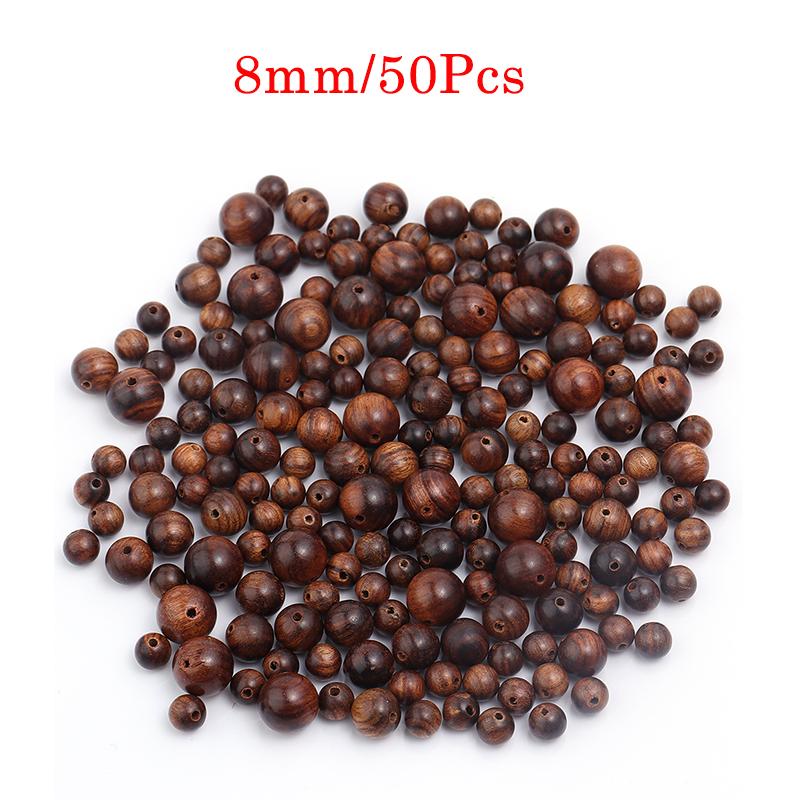20-100Pcs Natural Cylindrical Wood Beads For Bracelets Making Spacer Round Wooden Beads DIY Handmade Necklace Charm Accessories