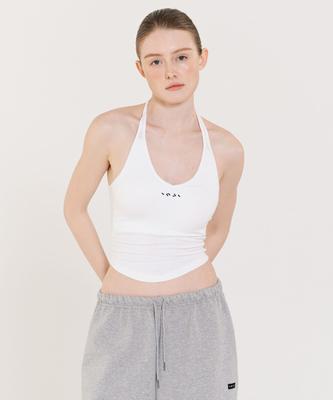 INJIACTIVE Soft Halterneck Sleeveless White