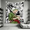 Roronoa Zoro Wall Tapestry Aesthetic Wall Hanging Printed Fabric Blanket Decorative Tapestries For Bedroom Living Room Home Decor