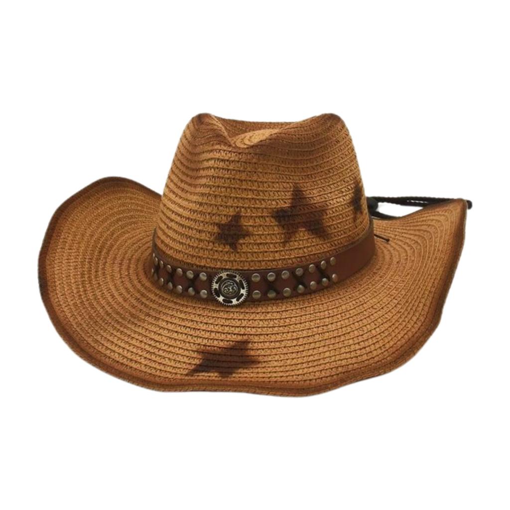 Beach Tourism Mountaineering Ladies Sunscreen Tibetan Hat Hat Tide Western Cowboy Straw Hat Outdoor Knight Sun Hat
