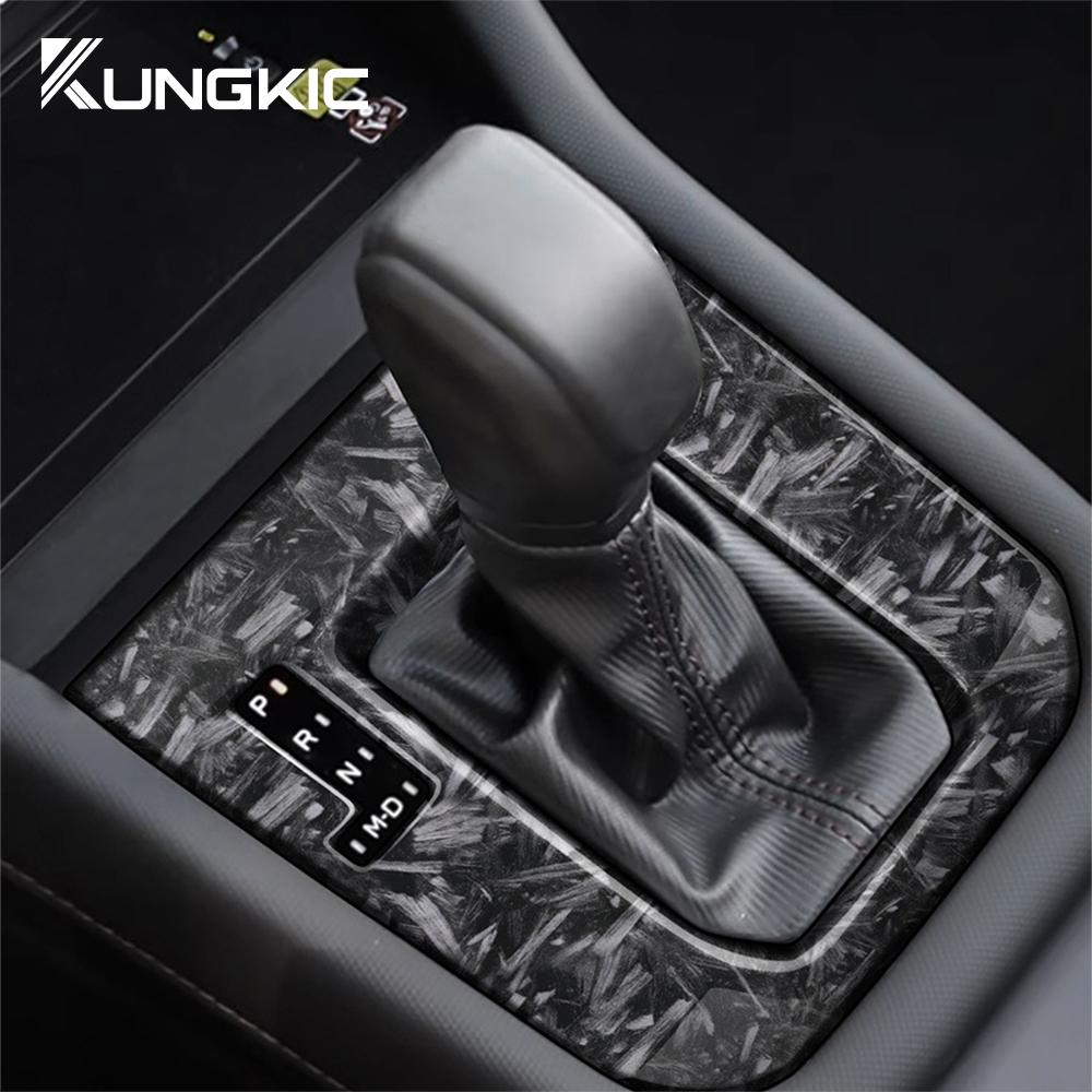 For Subaru Forester 2025 ABS Carbon Fiber Forged Carbon Style LHD Car Gear Shift Panel Sticker Gear Shift Knob Cover Accessories
