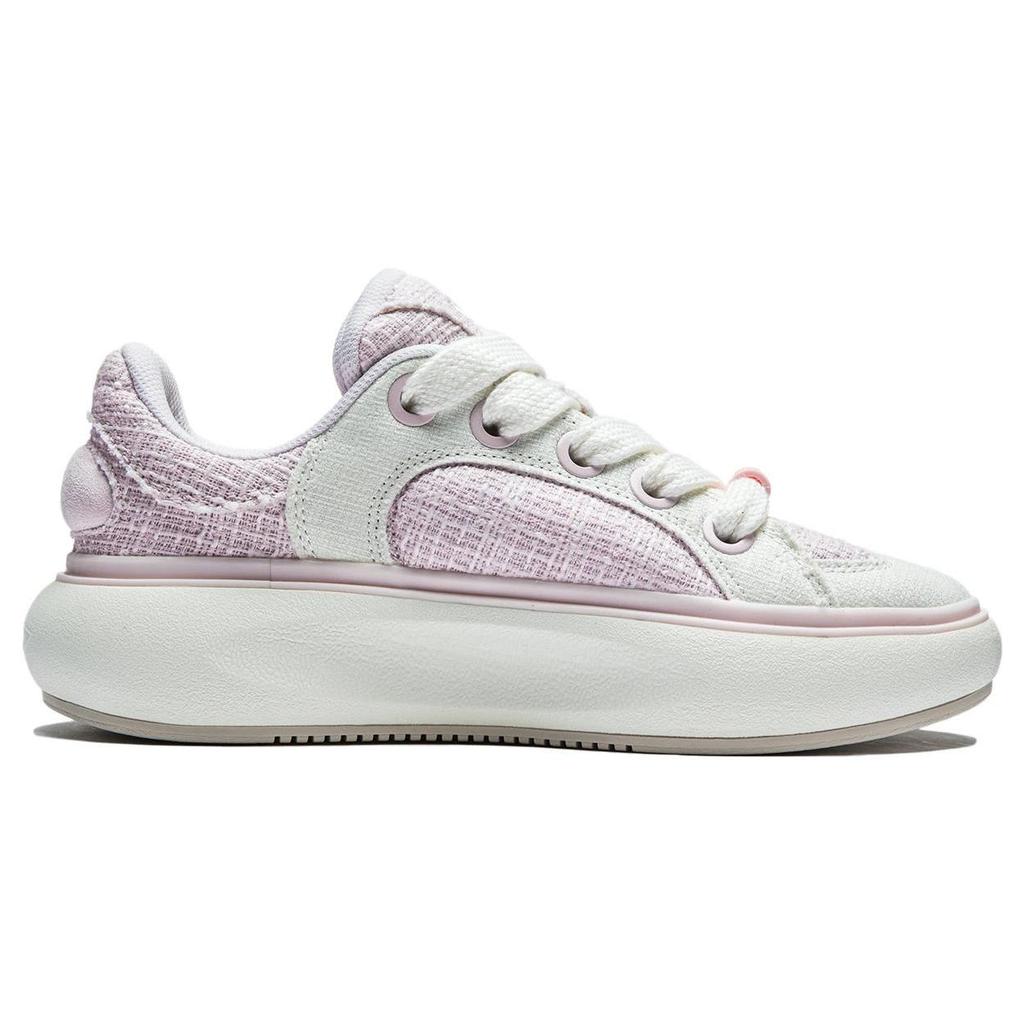 Li Ning Yun You C4D Comfortable Cushioning, Wear Resistant Low Top Casual Shoes Women's Peach Blossom Pink AZGT090-12
