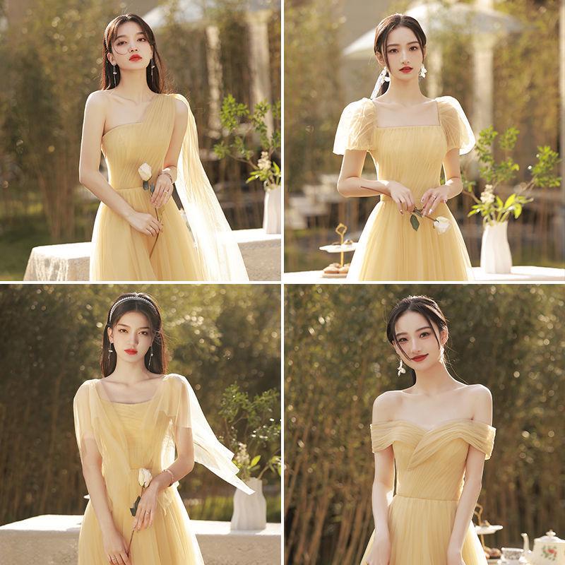 Mori Style 2025 Autumn Bridesmaid Dress: Elegant Fairy Evening Gown for Women’s Graduation and Special Occasions