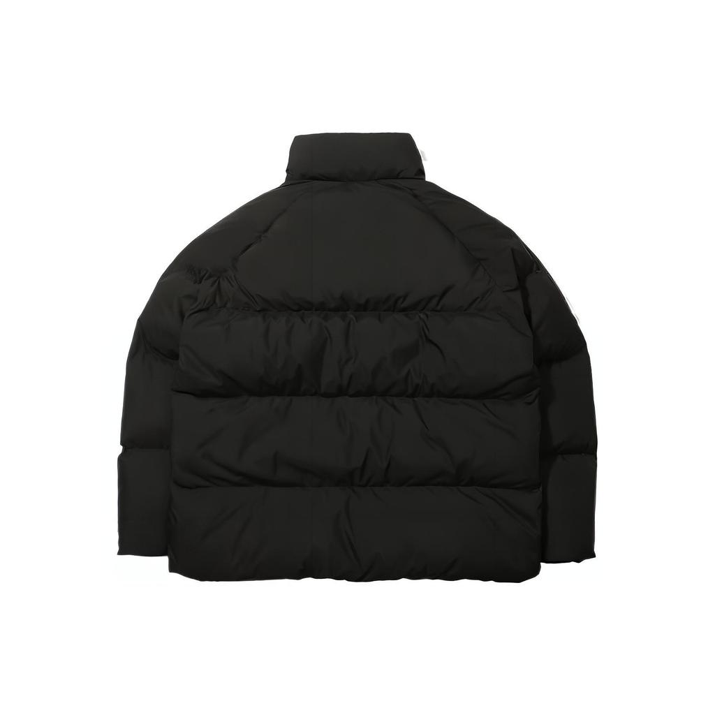 FILA Down Jackets Unisex Black Stand Collar Moderate Puffer Jacket FS2DJD4101X-BLK