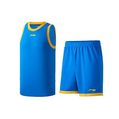 Li Ning Spor Basketbol Serisi File Nefes Alabilen Basketbol Müsabakası Günlük Spor Takımı Erkek takım Parlak Mavi AATR011-3
