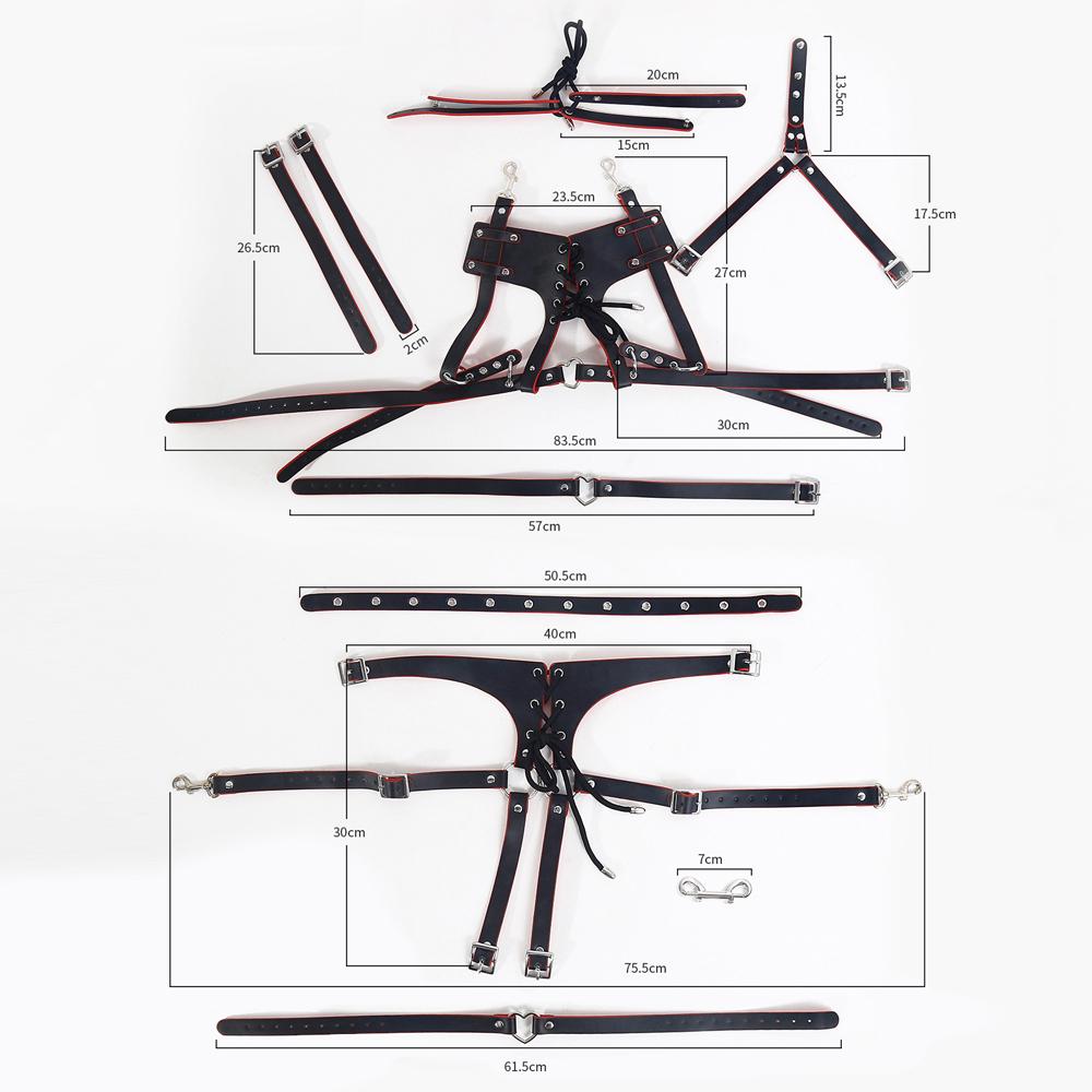 XXOO Erotic Sexy Lingeri Teacher Leather Strap Belt Bandage Outfits Hollow Sexy Lingerie Clothes Temperament Set Erotic Costumes