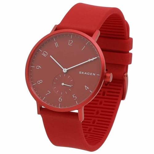 Skagen Allen 41mm Unisex Quartz Watch, Women's and Men's, Red, SKAGEN (5)SKW6512