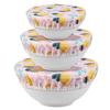 3Pcs Bowl Covers Cotton Cloth Dish Kitchen Fresh-Keeping Elastic Food Wrap Bowl Covers Storage Container Reusable