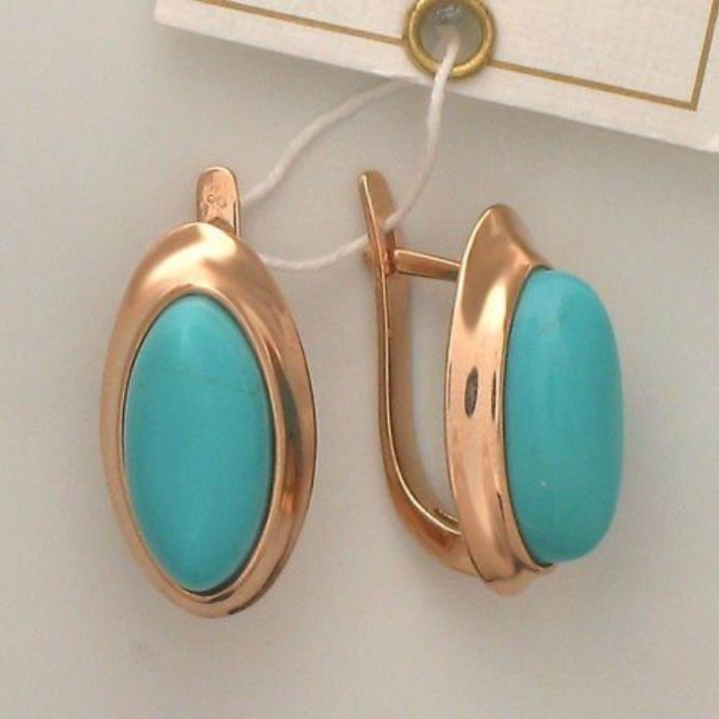Elegant Oval Artificial Gemstone Copper-plated Pendant Earrings for Ladies, Suitable for Banquets and Weddings.