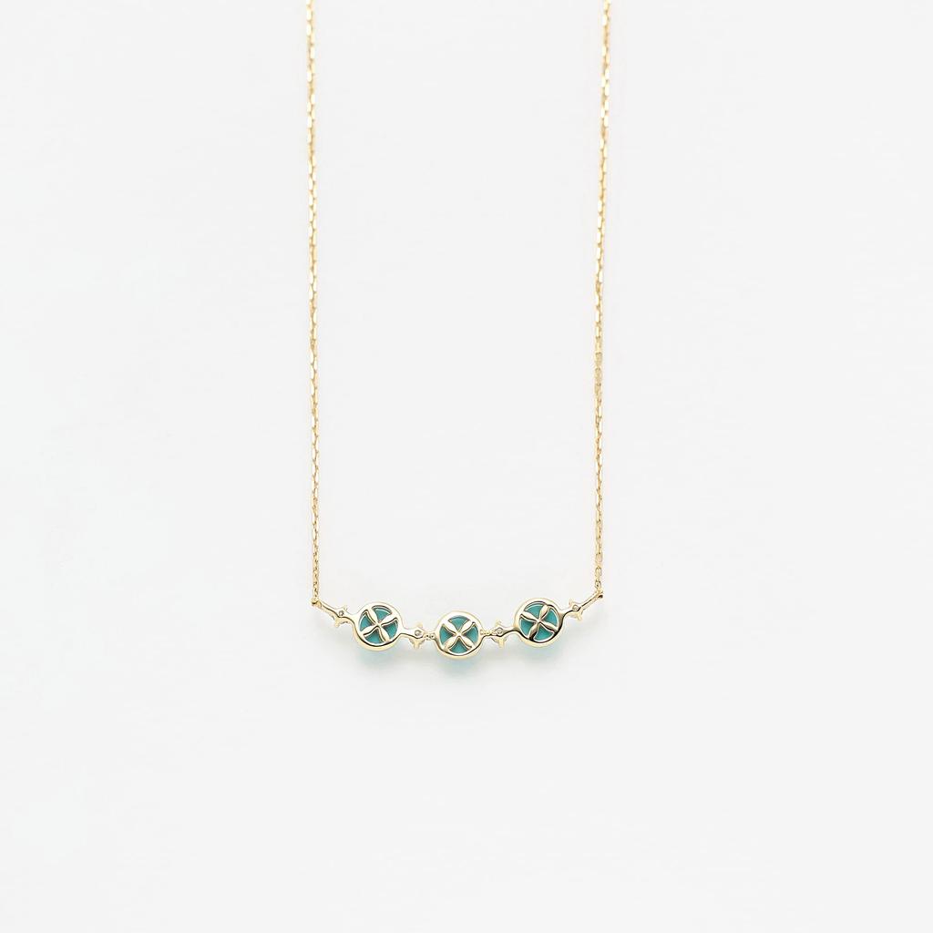 BLOOM Official Necklace In 10K Yellow Gold with December Birthstone Turquoise [Web Exclusive] Women's (0351-1240-0041-0000)