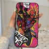 S-Spiderman Punk Style Phone Case For IPhone 1716 15 14 13 Pro Max 11 12 Mini X Xs XR Black Silicone Cover