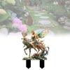 Vibrant Green Magical Deer And Forest Fairy Garden Acrylic Stake Sign Perfect For Unique Gifting