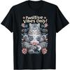 Pawsitive Vibes Only Yoga Poses Kitten British Shorthair Cat T-Shirt