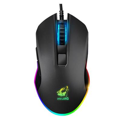 Gaming-Maus, kabelgebunden, optische USB-Computermäuse mit RGB-Hintergrundbeleuchtung, 3 einstellbare DPI, ergonomische Gamer-Laptop-PC-Maus mit 6 Tasten