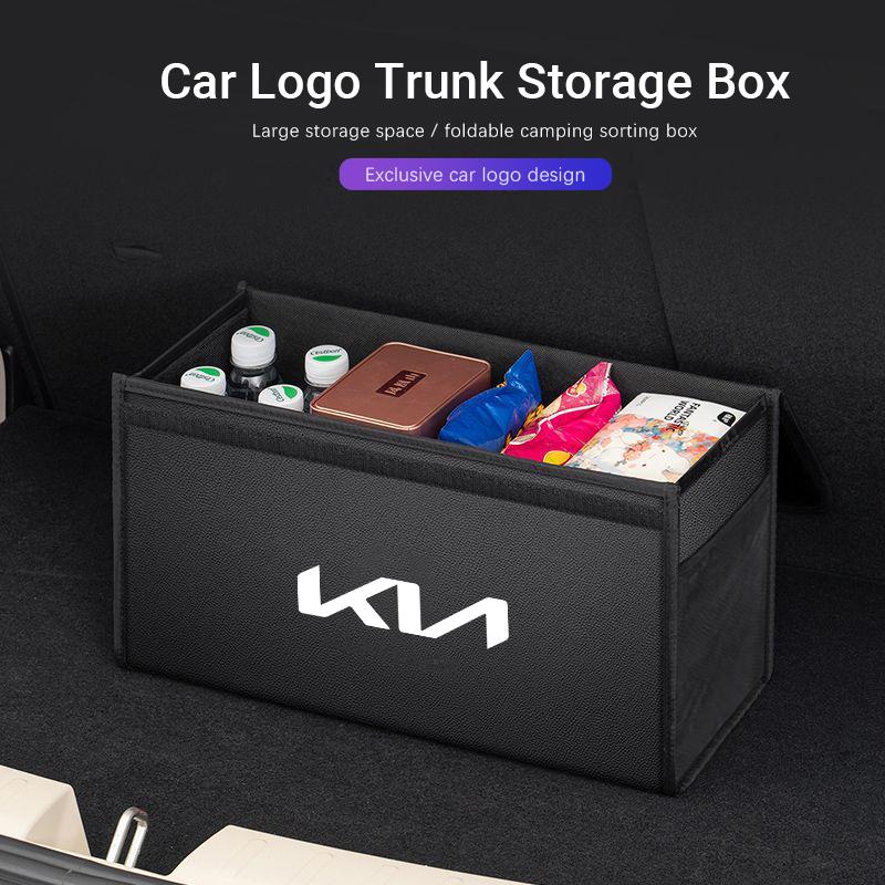 Car Trunk Organizer Box Large Capacity Auto Storage Bag Tools For KIA Sportage Seltos Sorento K3 K4 Soul Carnival EV6 EV9 K5 EV5