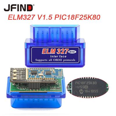 Mini ELM327 Bluetooth V1.5 Met Dubbele PIC18F25K80 Chip ELM 327 V1.5 voor Android Koppel OBD2 Scanner ELM327 V1.5 Code Reader auto Diagnostisch Hulpmiddel