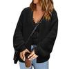 Fashionable Women's Loose Knitted Cardigan Sweater Casual Long Sleeved Jacket