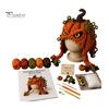 Handmade Fantasy Headwear Hood Crochet Kit, Cute Animal Hat DIY Dragon Unicorn Cat Ear Knitting Project Skull Earflap Craft Kit for Adults, Halloween