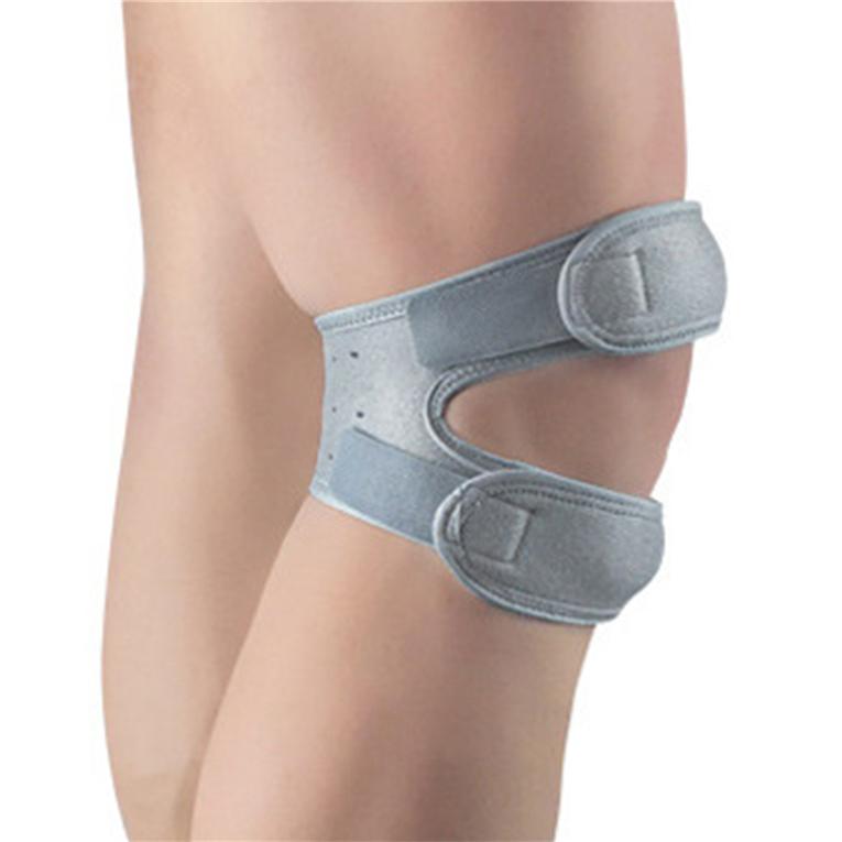 

Регулируемая спортивная наколенница унисекс, защита для уличного фитнеса, тренажерного зала, пешего туризма, бега, защита коленной чашечки, защитная полоса серый