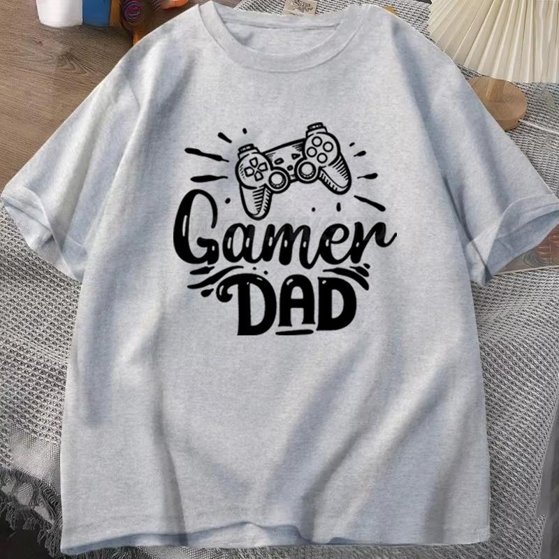 Gamer Dad Tshirt Retro Game Controller Print Tshirt Video Game Lover Casual Mens Tee Fathers Day Gift Short Sleeve Mens Tee