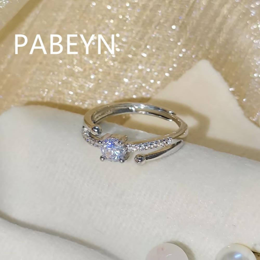 925 Sterling Silver Stylish and Simple 50-point Zircon Ring, Birthday Party Anniversary Gift, Daily Wear By Women