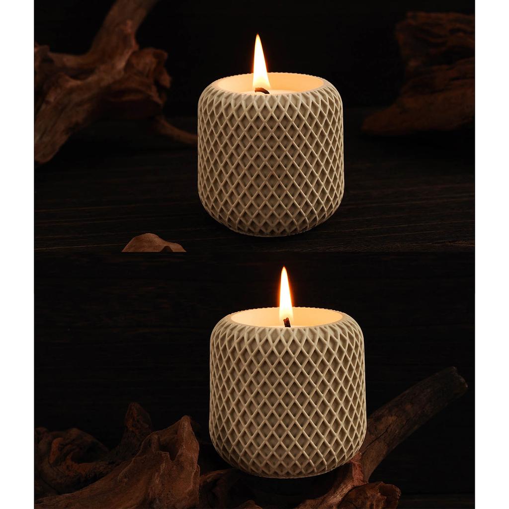 Unregelmäßiges Gitter Aufbewahrungsbox Form Ornamente Glas Flaschen Gips Beton Formen DIY Kerze Tasse Form Blumentopf Silikon Harz